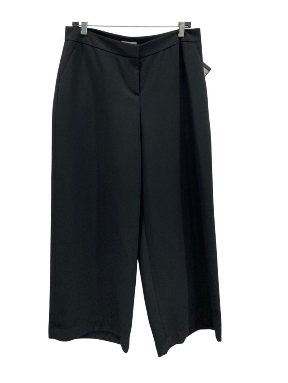 Halogen Wide Leg Trousers Pant 10 Black Knitted Whimsygoth Old Money Minimalist
